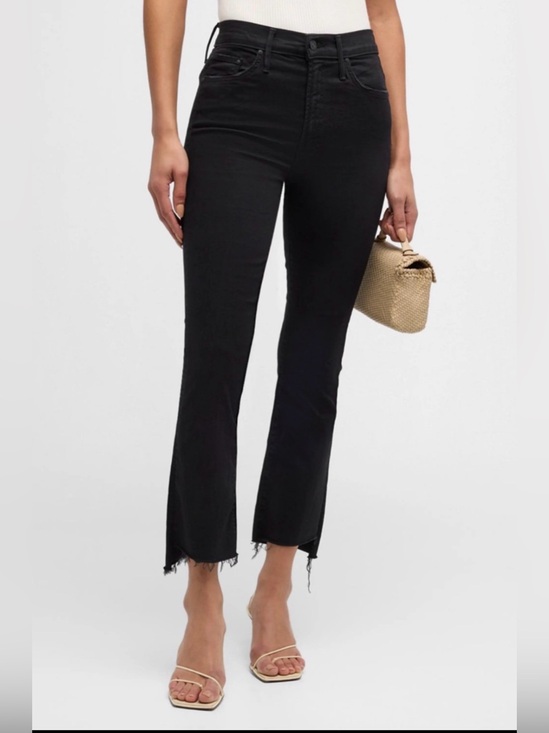 MOTHER Denim - MOTHER Insider Crop Fray Black Jeans